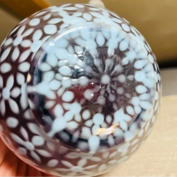 Sold! Fenton Purple Opalescent Snowflake Pitcher - Picture 6 of 8